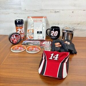 Vintage Tony Stewart NASCAR Memorabilia Mugs, Hat, Coasters, Gloves Magnets